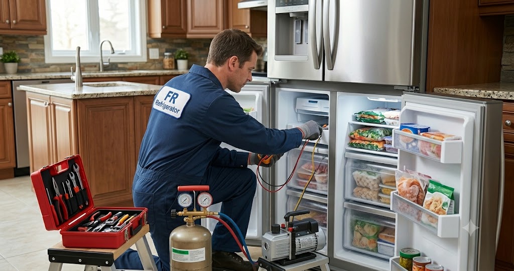 technicain repair freezer